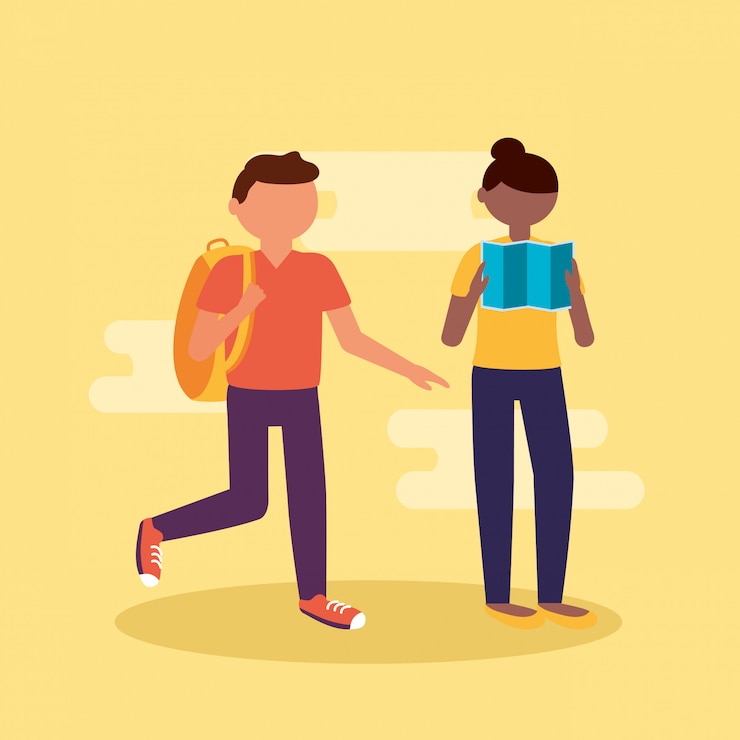 Free Vector people and travel in flat style