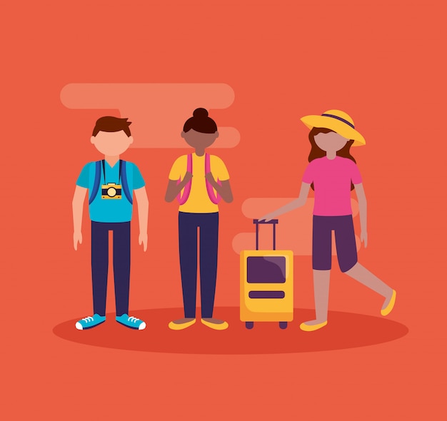 Free vector people and travel in flat style