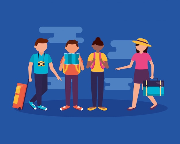 Free vector people and travel in flat style