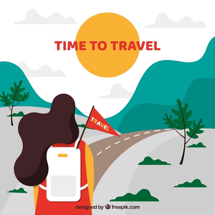 Free Vector people traveling around the world