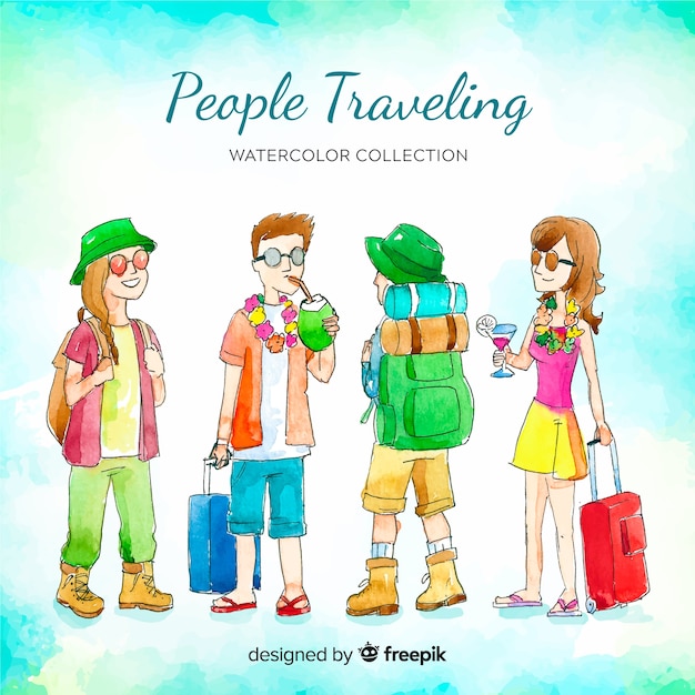 People traveling collection