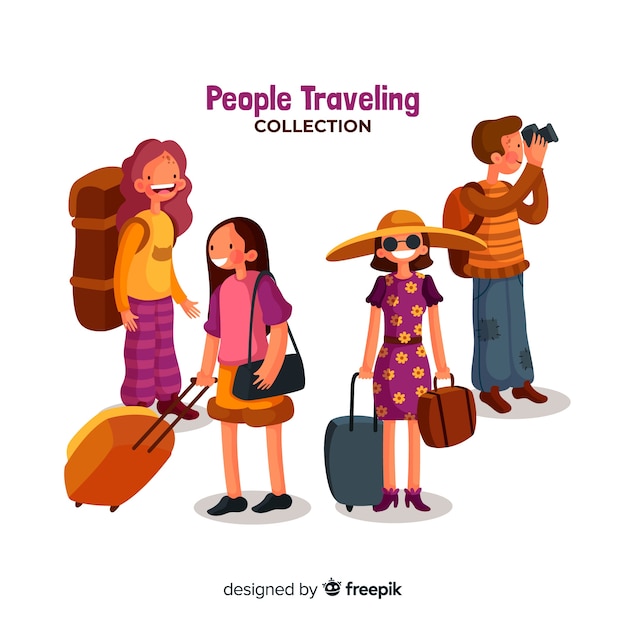 People traveling collection