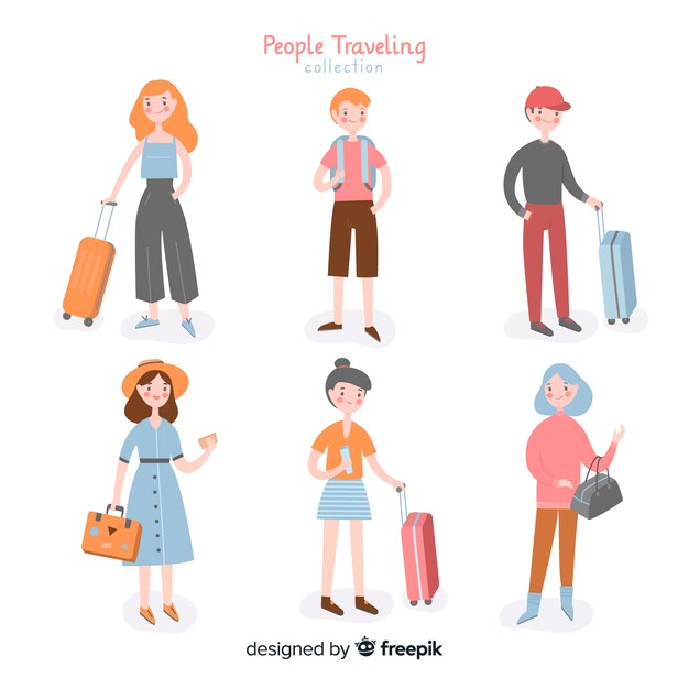 People traveling collection