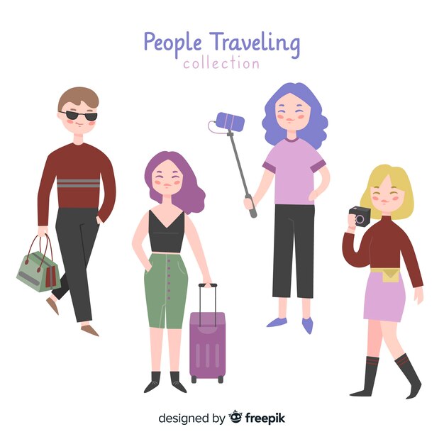 People traveling collection