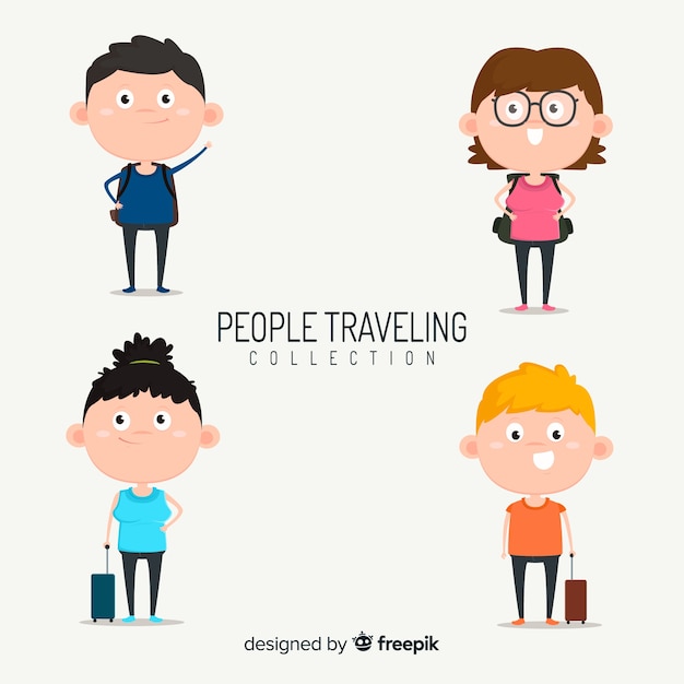 People traveling collection