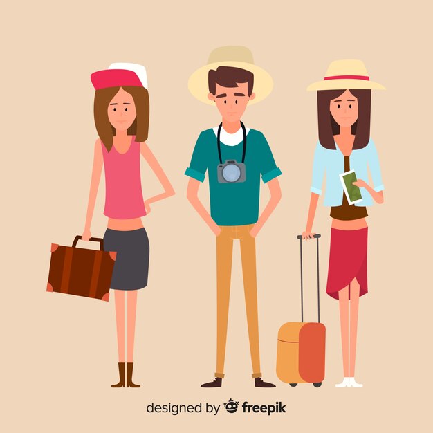 People traveling collection