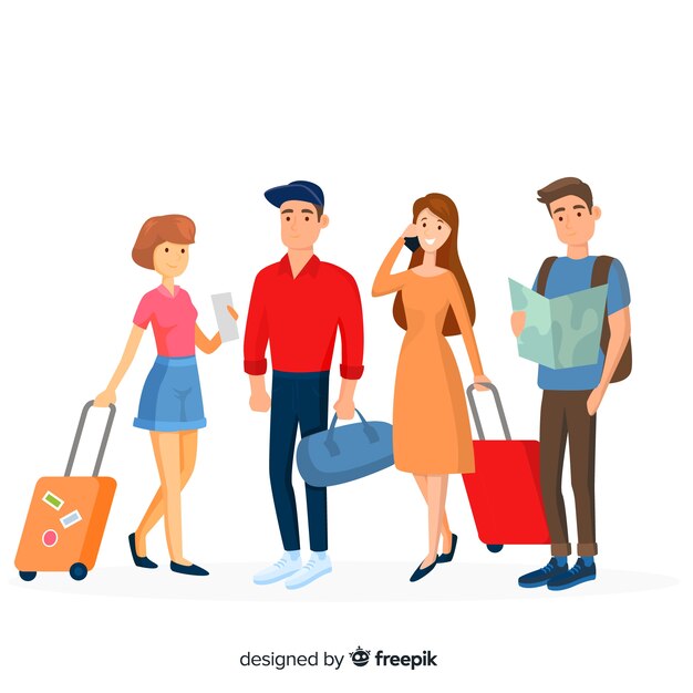 people traveling collection