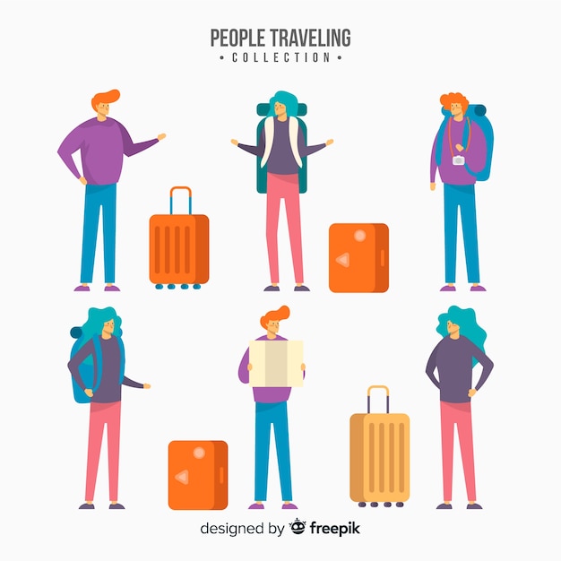 People traveling collection