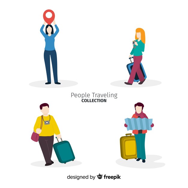 People traveling collection