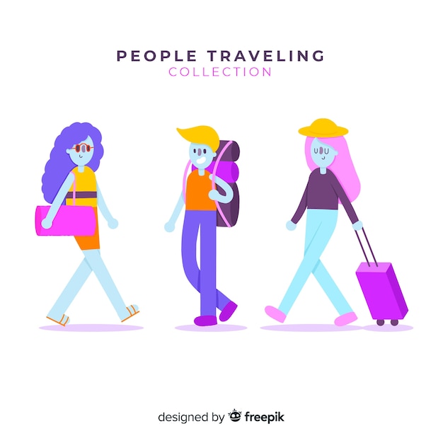 People traveling collection