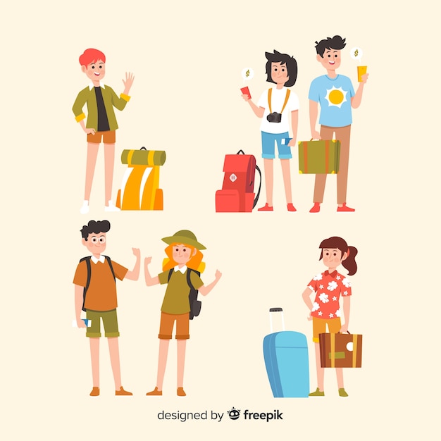 People traveling collection