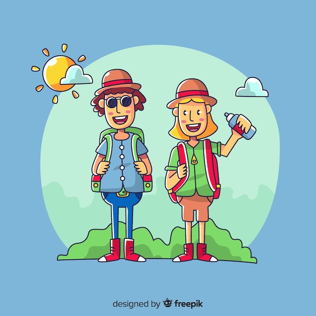 Free vector people travelling collection