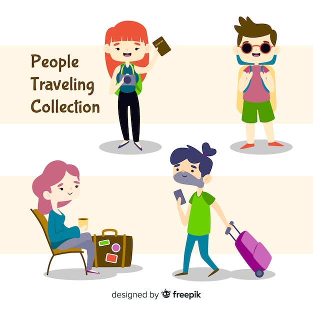 People travelling collection