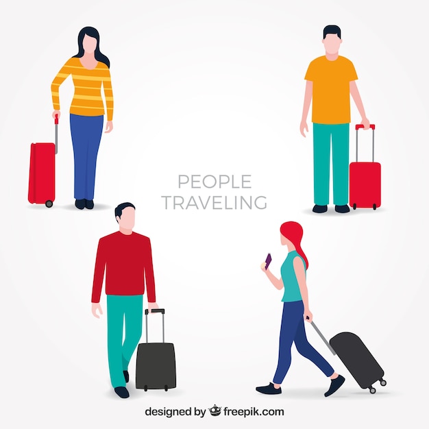 People travelling collection