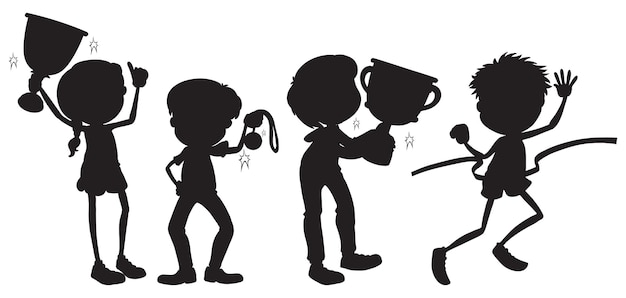 Free vector people and trophy