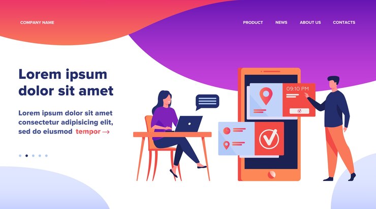 Free Vector people using online appointment and booking app. mean and woman planning meeting, setting date in mobile interface. vector illustration for business, internet technology concept