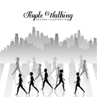 People walking design, vector illustration eps10 graphic