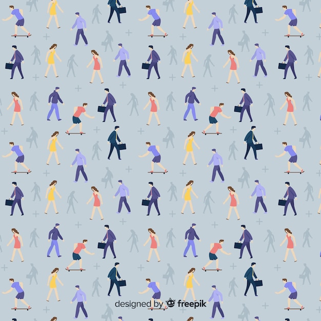 Free vector people walking pattern