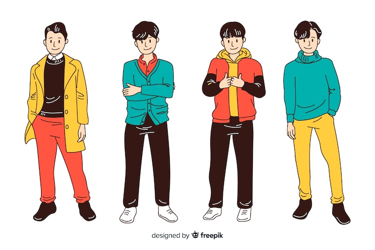 무료 Vector 가을 옷을 입고 사람들