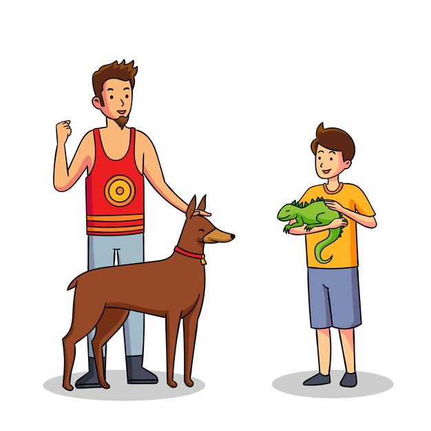 People with different pets