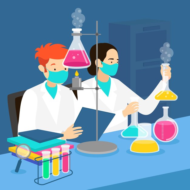 People working in a science lab