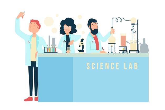 People working in a science lab