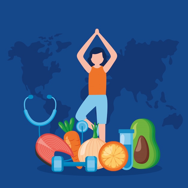 Free vector people world health day