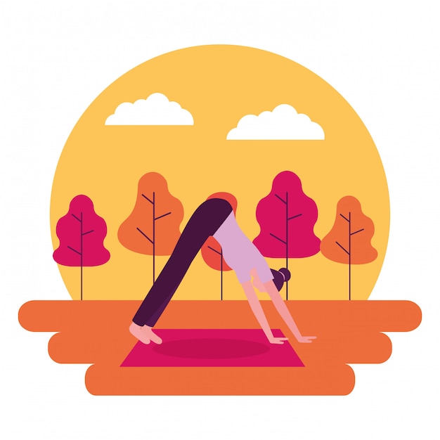 Free vector people yoga activity