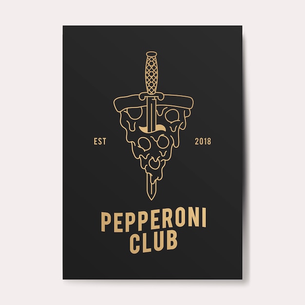 Free vector pepperoni club illustration