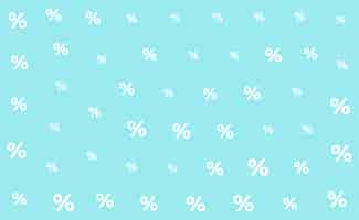 Free vector percentage icons pattern background for finance and accounting vector