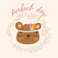 Free vector perfect day bear