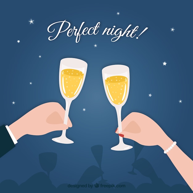 Бесплатное векторное изображение Идеальный ночь!