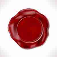 Free vector perfect red wax seal isolated