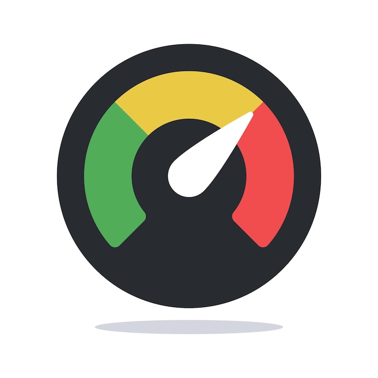 Free Vector performance meter dark flat style