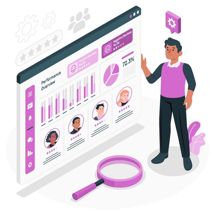 Free Vector performance overview concept illustration