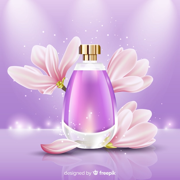 Free vector perfume ad template