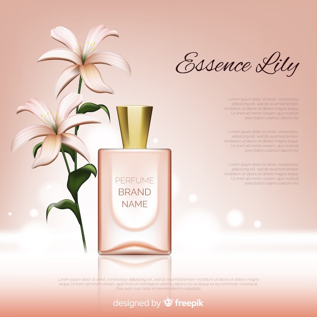 Free vector perfume brand advertisement