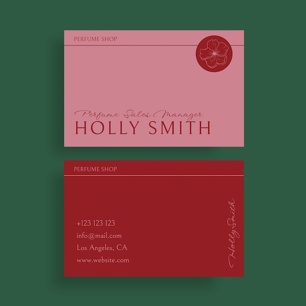Perfume business card template design
