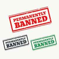 Free vector permanently banned sign