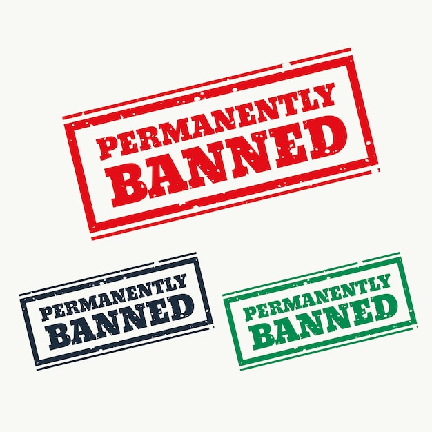 Permanently banned sign