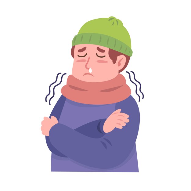 A person being cold