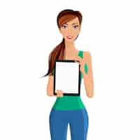 Free vector person holding a document