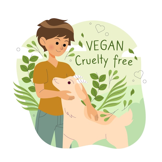 Person hugging animal cruelty free