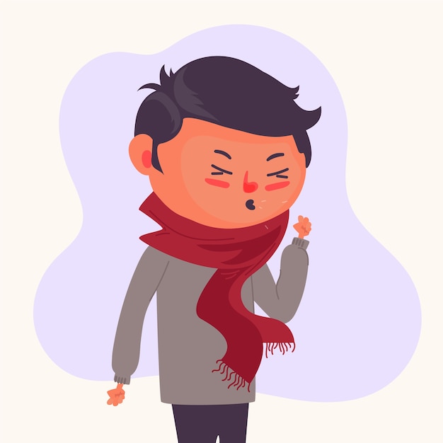 A person with a cold