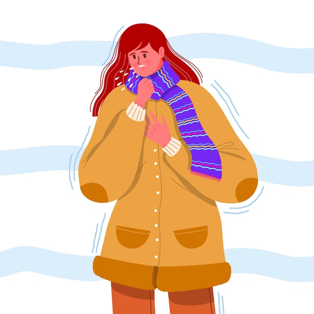 Free vector a person with a cold