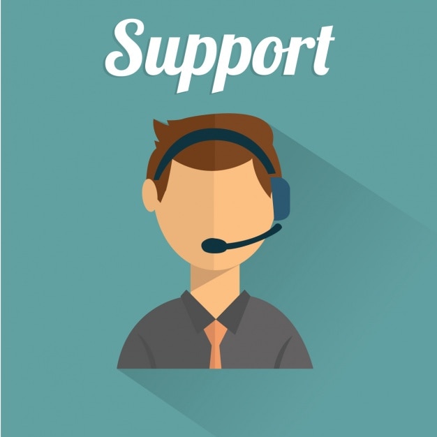 Free Vector a person working in support