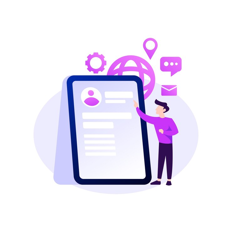 Free Vector a person39s personal data or biography vector