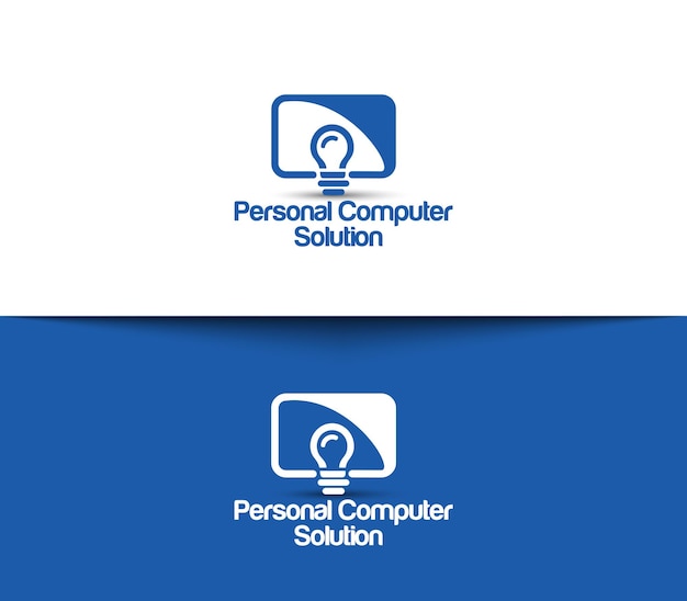 Personal computer solution logo design