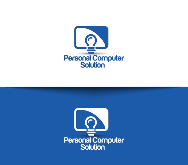 Personal Computer Solution Logo Design