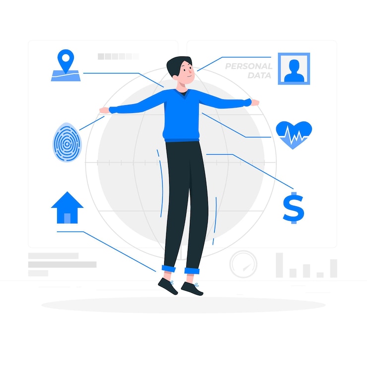 Free Vector personal data concept illustration